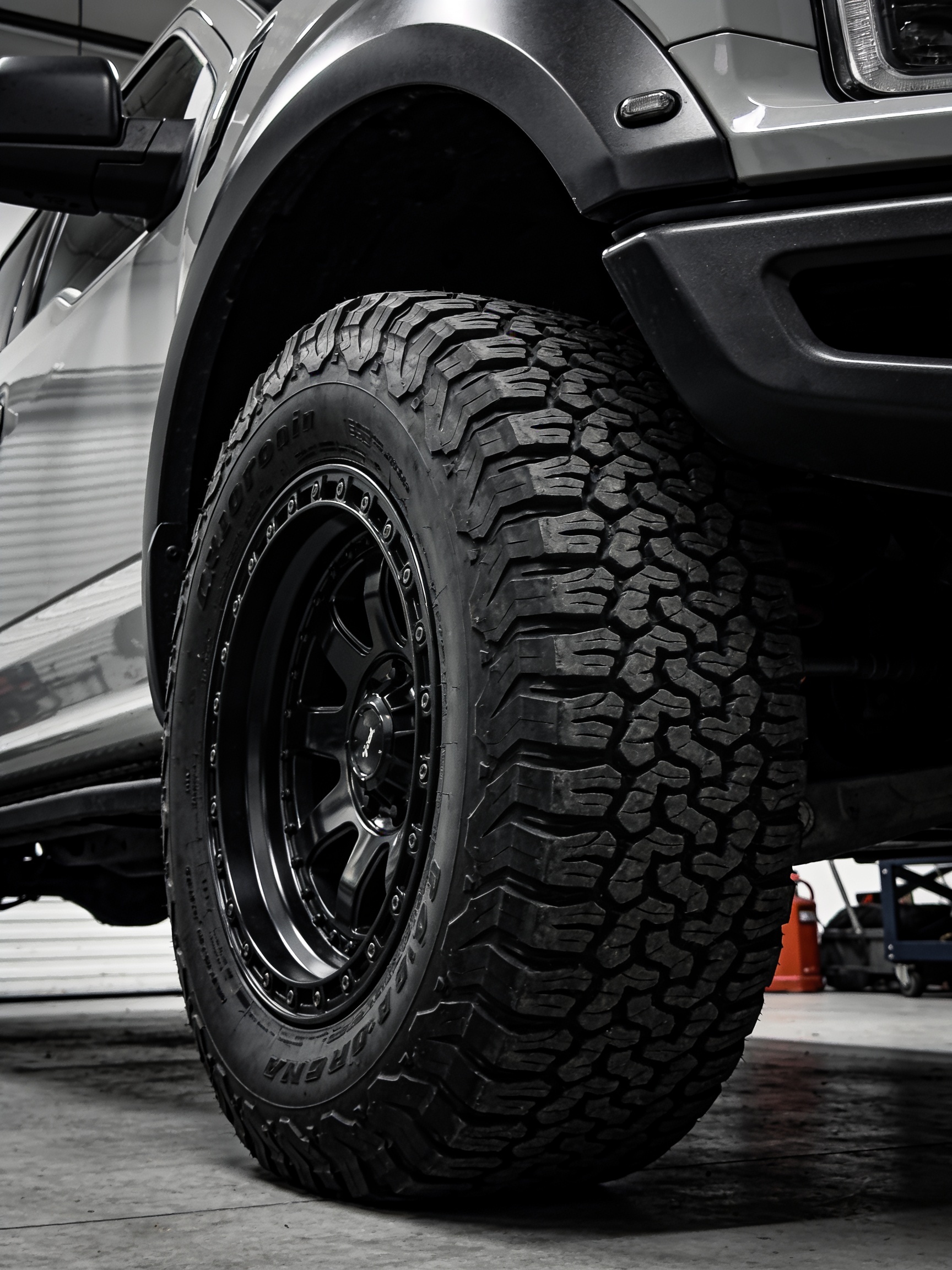 Fresh tires on a truck at Matt's Auto